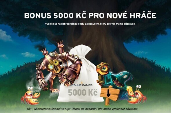 Apollo Games 5000 Kč bonus pro nové hráče
