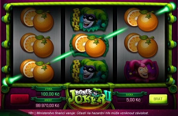Výherní automat Bonus Joker 2 na Fortuně