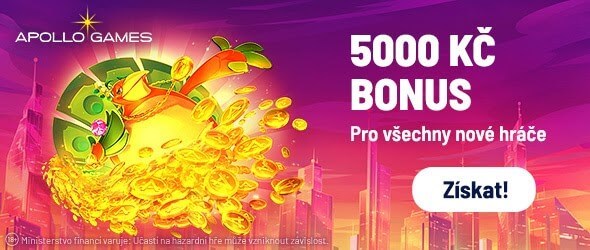 Bonus pro všechny nové hráče v casinu Apollo Games.