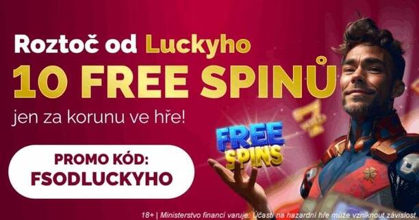 S promo kódem FSODLUCKYHO může každý získat 10 free spinů
