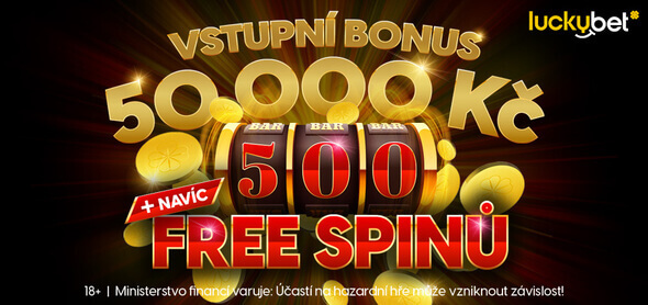 LuckyBet bonusy a 500 Free spinů