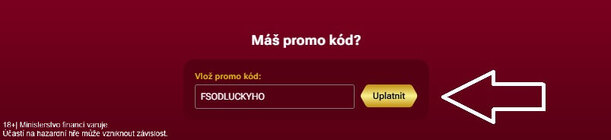 Promo kód ve správném tvaru vepište a&nbsp;klikněte na UPLATNIT