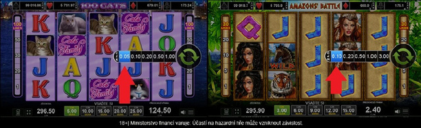 Populární automaty u&nbsp;Betoru s&nbsp;možností haléřových sázek