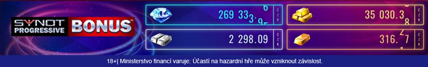 Hodnoty SYNOT Progressive bonusů postupně narůstají