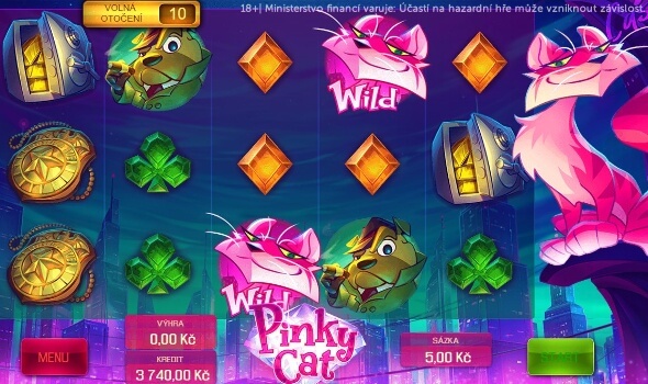 Free spiny ve hře Pinky Cat