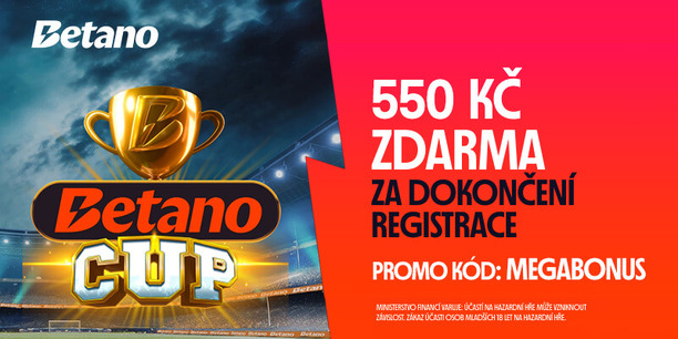 Betano promo kód MEGABONUS – s ním ZDE získáte 550 Kč zdarma
