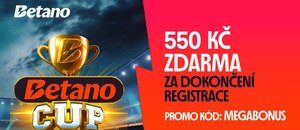 Betano promo kód MEGABONUS – s ním ZDE získáte 550 Kč zdarma