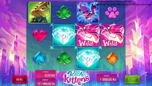Hrajte výherní automat Rich Kittens u Apollo Games i s bonusem až 5 000 Kč