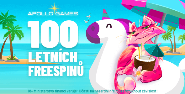 Získejte 100 letních free spinů a vstupní bonus 5 000 Kč registrací u Apollo Games