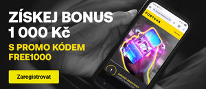 Fortuna promo kód FREE1000 – použijte ho při registraci a získejte až 1 000 Kč v bonusech
