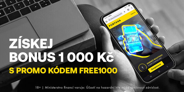 Registrační promo kód FREE1000 nabízí bonusy až 1&nbsp;000&nbsp;Kč