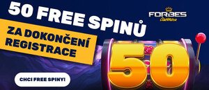 Registrujte se u Forbes casina a získejte 50 free spinů i bez promo kódu