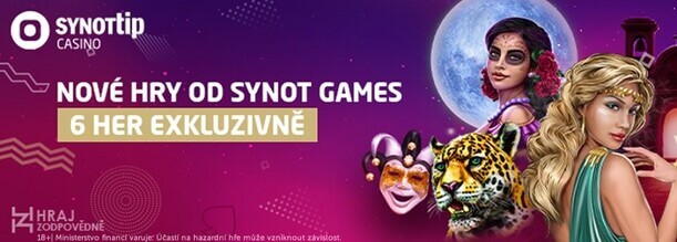 Vyzkoušejte nové a exkluzivní automaty u SYNOT TIPu.