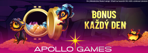 Získej bonus každý den u Apollo casino