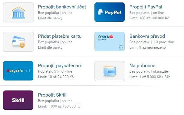Tipsport registrace a vklad na herní konto