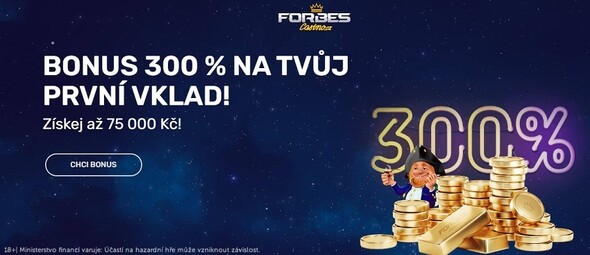 Vkladový bonus u Forbes nově až 300%