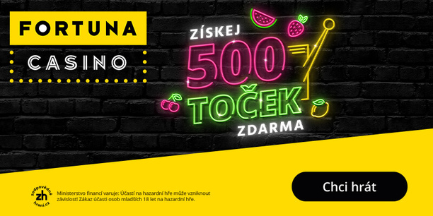 Změna Fortuna bonusu: Na uvítanou obdržíte 300 Kč + 500 otoček