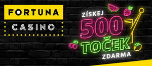 Změna Fortuna bonusu: Na uvítanou obdržíte 300 Kč + 500 otoček