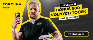 Fortuna bonus za registraci: 500 Kč Free spiny a 500 Kč Freebet na sázky Fortuna bonus za registraci: 500 Kč Free spiny a 500 Kč Freebet na sázky