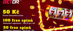 Vkladový bonus u Betoru přináší 50 free spinů