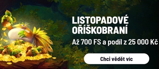 Zapojte se do promo akce Oříškobraní v Apollo casinu a získejte free spiny a podíl z banku 25 000 Kč. Zapojte se do promo akce Oříškobraní v Apollo casinu a získejte free spiny a podíl z banku 25 000 Kč.