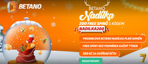 Betano Nadílka – registrujte se s kódem NADILKA200