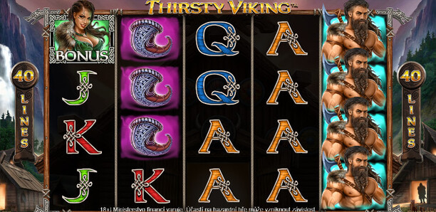 Uniktání online automat Thirsty Viking od SYNOT Games