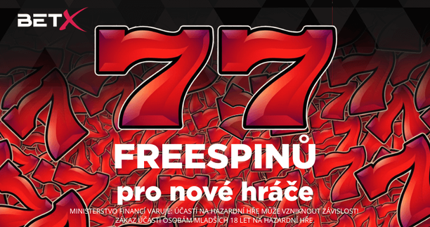 S BetX promo kódem CASINOARENACZ získáte mimo jiné 77 FS zdarma
