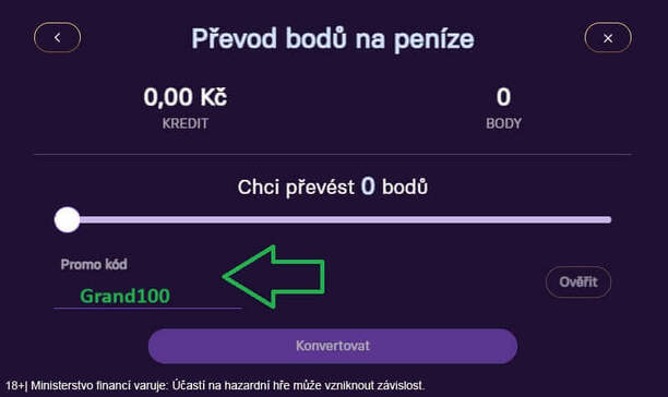 Kam napsat Grandwin casino promo code