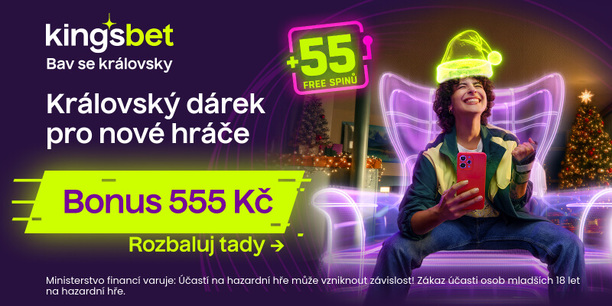 V online casinu Kingsbet můžete za svou registraci získat 555 Kč a 55 free spinů