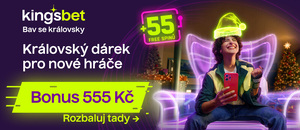 V online casinu Kingsbet můžete za svou registraci získat 555 Kč a 55 free spinů