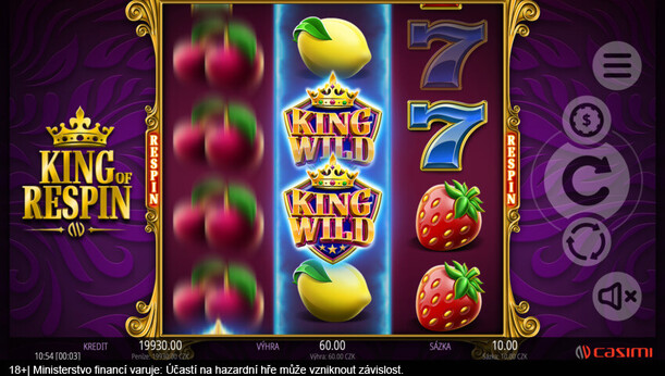 Wild Respin na automatu King of Respin od Casimi