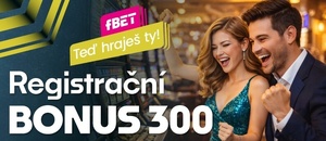 Zaregistrujte se u fBET a využijte nabídky 300 Kč v bonusech