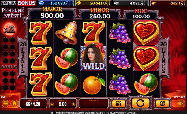 Automat Pekelné štěstí je v SYNOT TIP casinu exkluzivně
