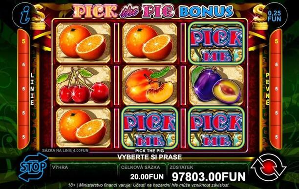 Online hrací automat Pick the Pig