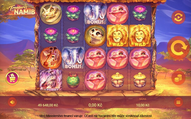 Treasures of Namib recenze online automatu s bonus buy
