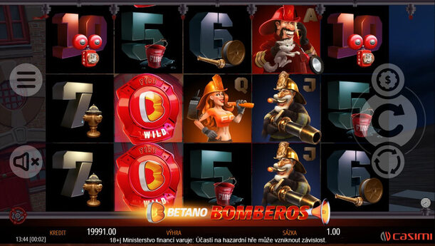 Hrací automat Betano Bomberos